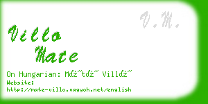 villo mate business card